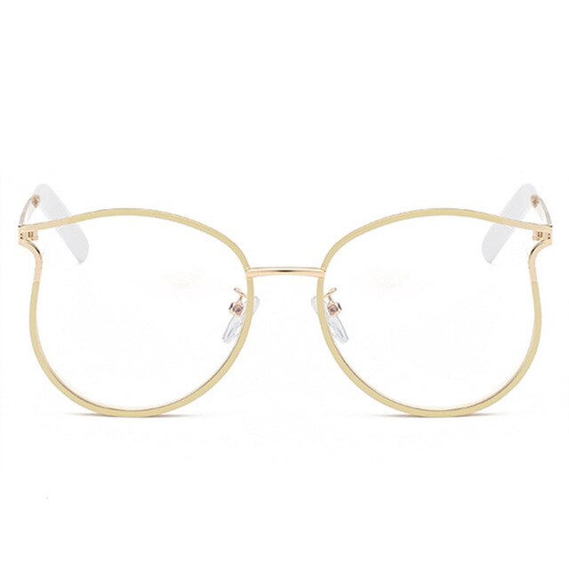 Cat Eye Glasses Frames Women Fake Eyeglasses for Ladies Transparent Eyewear Myopia Frame
