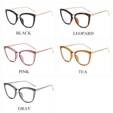 Load image into Gallery viewer, YOOSKE Cat Eye Glasses Frames Women Vintage Anti Blue Light Eyeglasses Ladies Computer Eyewear Clear Pink Optical Myopia Frame