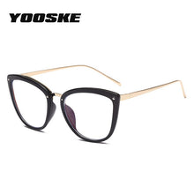 Load image into Gallery viewer, YOOSKE Cat Eye Glasses Frames Women Vintage Anti Blue Light Eyeglasses Ladies Computer Eyewear Clear Pink Optical Myopia Frame