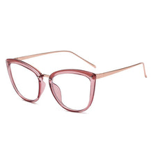 Load image into Gallery viewer, YOOSKE Cat Eye Glasses Frames Women Vintage Anti Blue Light Eyeglasses Ladies Computer Eyewear Clear Pink Optical Myopia Frame