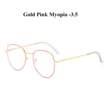 Load image into Gallery viewer, YOOSKE Cat Eye Metal Finished Myopia Glasses for Women Clear Spectacles Nearsighted Shortsighted with Diopter -0.5 1.0 to 4.0