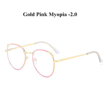Load image into Gallery viewer, YOOSKE Cat Eye Metal Finished Myopia Glasses for Women Clear Spectacles Nearsighted Shortsighted with Diopter -0.5 1.0 to 4.0