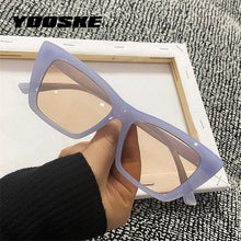 Load image into Gallery viewer, YOOSKE Cat Eye Sunglasses Women Jelly Blue Pink Sun Glasses Ladies  Designer Sexy Cateyes Eyewear UV400