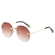 Load image into Gallery viewer, YOOSKE Cat Eye Sunglasses Women Trendy Rimless Sun Glasses Ladies Gradient Shades Framless Eyewear UV400