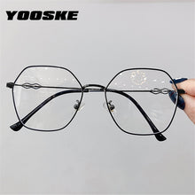 Load image into Gallery viewer, Clear Glasses Frames Women Retro Metal Polygon Eyeglasses Womens Gradient Pink Optical Frame Spectacles Hollow Design