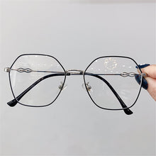 Load image into Gallery viewer, YOOSKE Clear Glasses Frames Women Retro Metal Polygon Eyeglasses Womens Gradient Pink Optical Frame Spectacles Hollow Design