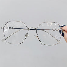 Load image into Gallery viewer, YOOSKE Clear Glasses Frames Women Retro Metal Polygon Eyeglasses Womens Gradient Pink Optical Frame Spectacles Hollow Design