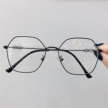 Load image into Gallery viewer, YOOSKE Clear Glasses Frames Women Retro Metal Polygon Eyeglasses Womens Gradient Pink Optical Frame Spectacles Hollow Design