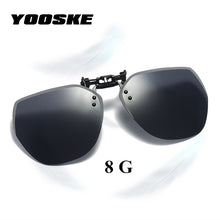 Load image into Gallery viewer, YOOSKE Clip on Sun Glasses Men Women Polarized Sunglasses Flip Up Clips Photochromic Driving Sunglass Female Day Night Goggle