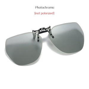 YOOSKE Clip on Sun Glasses Men Women Polarized Sunglasses Flip Up Clips Photochromic Driving Sunglass Female Day Night Goggle