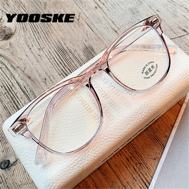 YOOSKE Computer Anti Blue-ray Glasses Frames Women Blue Film Eyeglasses Men TR90 Optical Spectacles Gaming Eyewear