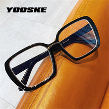 Carica l&#39;immagine nel visualizzatore di Gallery, YOOSKE Computer Blue Light Blocking Glasses Women Men Oversized Eyeglasses Frames Clear Optical Eyewear Unisex