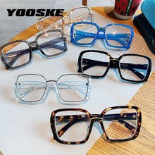 Carica l&#39;immagine nel visualizzatore di Gallery, YOOSKE Computer Blue Light Blocking Glasses Women Men Oversized Eyeglasses Frames Clear Optical Eyewear Unisex