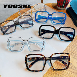 YOOSKE Computer Blue Light Blocking Glasses Women Men Oversized Eyeglasses Frames Clear Optical Eyewear Unisex