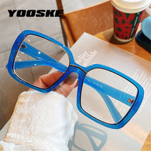 Carica l&#39;immagine nel visualizzatore di Gallery, YOOSKE Computer Blue Light Blocking Glasses Women Men Oversized Eyeglasses Frames Clear Optical Eyewear Unisex