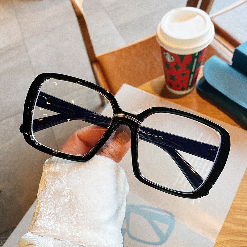 YOOSKE Computer Blue Light Blocking Glasses Women Men Oversized Eyeglasses Frames Clear Optical Eyewear Unisex