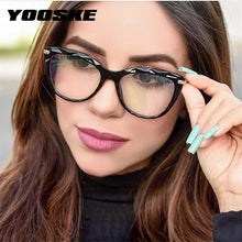 Load image into Gallery viewer, YOOSKE Cat Eye Glasses Frames Transparent Eyeglasses for Women Sexy Frame Trending Style Brand Optical Computer Eyewear