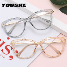 Load image into Gallery viewer, YOOSKE Cat Eye Glasses Frames Transparent Eyeglasses for Women Sexy Frame Trending Style Brand Optical Computer Eyewear