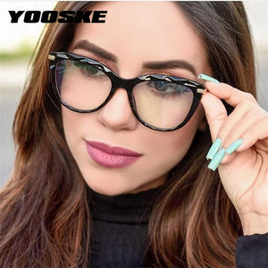 Fashion Cat Eye Glasses Frames Transparent Eyeglasses for Women Sexy Frame Trending Style Brand Optical Computer Eyewear