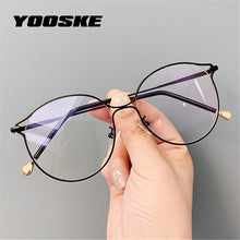 Load image into Gallery viewer, YOOSKE Cat Eye Glasses Frames Women Trending Myopia Frame Transparent Optical Spectacles Rose Gold Fake Eyeglasses