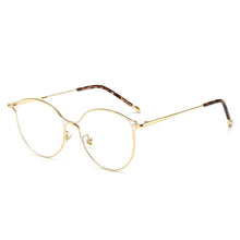 Load image into Gallery viewer, Cat Eye Glasses Frames Women Trending Myopia Frame Transparent Optical Spectacles Rose Gold Fake Eyeglasses