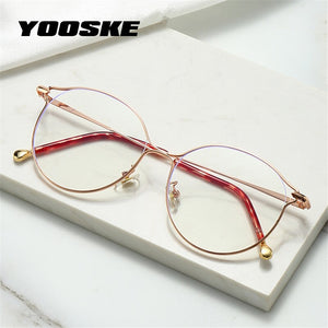 Cat Eye Glasses Frames Women Trending Myopia Frame Transparent Optical Spectacles Rose Gold Fake Eyeglasses