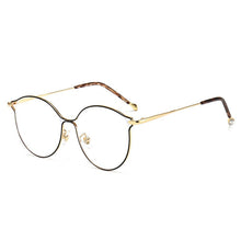 Load image into Gallery viewer, Cat Eye Glasses Frames Women Trending Myopia Frame Transparent Optical Spectacles Rose Gold Fake Eyeglasses