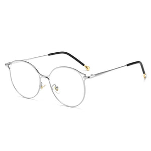 Cat Eye Glasses Frames Women Trending Myopia Frame Transparent Optical Spectacles Rose Gold Fake Eyeglasses