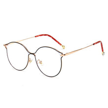 Load image into Gallery viewer, Cat Eye Glasses Frames Women Trending Myopia Frame Transparent Optical Spectacles Rose Gold Fake Eyeglasses