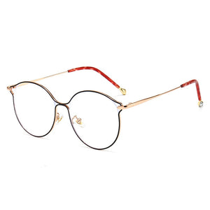 Cat Eye Glasses Frames Women Trending Myopia Frame Transparent Optical Spectacles Rose Gold Fake Eyeglasses