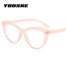 Carica l&#39;immagine nel visualizzatore di Gallery, YOOSKE Montature per occhiali da donna Occhiali da vista Cat Eye sexy Montatura per occhiali da vista trasparenti neri rossi