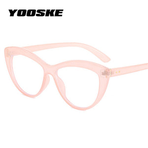 YOOSKE Montature per occhiali da donna Occhiali da vista Cat Eye sexy Montatura per occhiali da vista trasparenti neri rossi