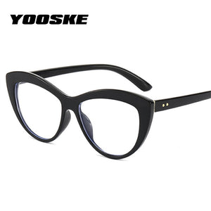 YOOSKE Montature per occhiali da donna Occhiali da vista Cat Eye sexy Montatura per occhiali da vista trasparenti neri rossi