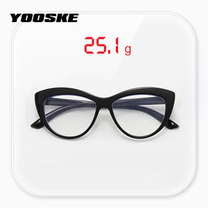 YOOSKE Montature per occhiali da donna Occhiali da vista Cat Eye sexy Montatura per occhiali da vista trasparenti neri rossi