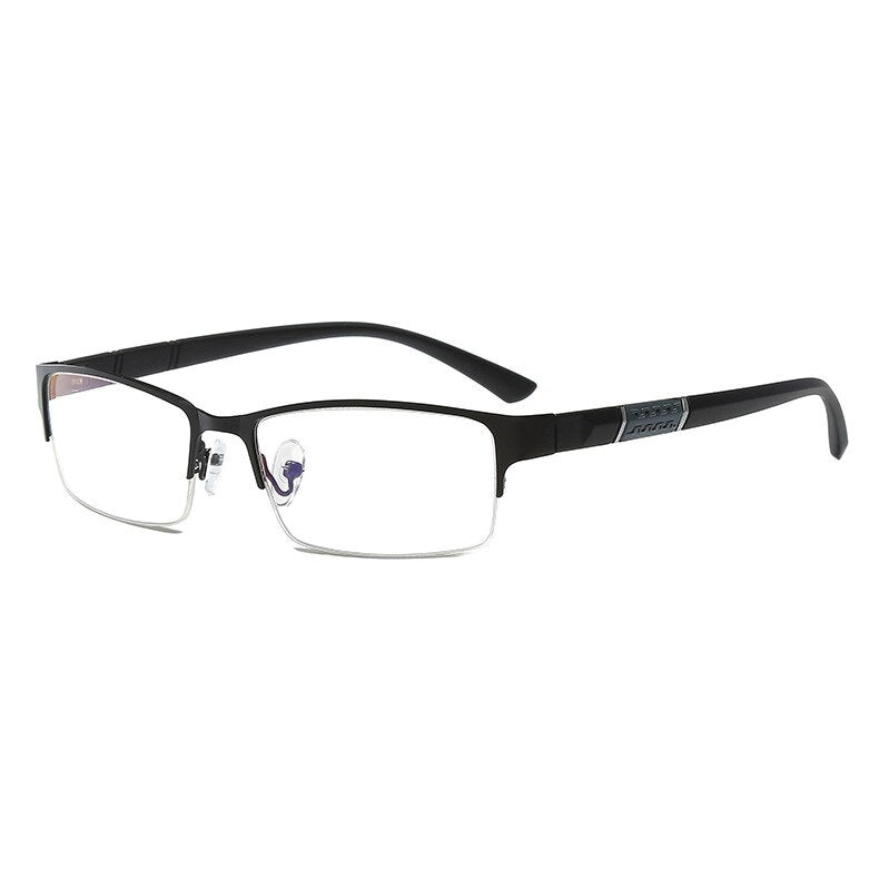 YOOSKE  Men Business Glasses Frame Mens Anti blue Light Transparent Computer Eyeglasses Half frame Diopter Eyewear
