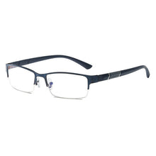 Load image into Gallery viewer, YOOSKE  Men Business Glasses Frame Mens Anti blue Light Transparent Computer Eyeglasses Half frame Diopter Eyewear