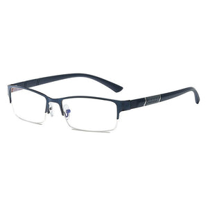YOOSKE  Men Business Glasses Frame Mens Anti blue Light Transparent Computer Eyeglasses Half frame Diopter Eyewear