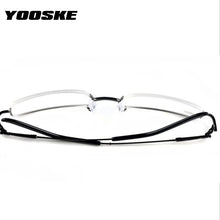 Load image into Gallery viewer, YOOSKE Finished Myopia Glasses Women Men Half Frame Sutdent Short-sight Eyewear -1.0 -1.5 -2. 0 -2.5 -3.0 -4.0 -4.5 -6.0