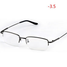 Load image into Gallery viewer, YOOSKE Finished Myopia Glasses Women Men Half Frame Sutdent Short-sight Eyewear -1.0 -1.5 -2. 0 -2.5 -3.0 -4.0 -4.5 -6.0