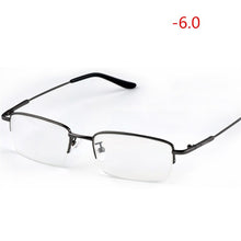 Load image into Gallery viewer, YOOSKE Finished Myopia Glasses Women Men Half Frame Sutdent Short-sight Eyewear -1.0 -1.5 -2. 0 -2.5 -3.0 -4.0 -4.5 -6.0