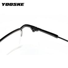 Load image into Gallery viewer, YOOSKE Finished Myopia Glasses Women Men Half Frame Sutdent Short-sight Eyewear -1.0 -1.5 -2. 0 -2.5 -3.0 -4.0 -4.5 -6.0