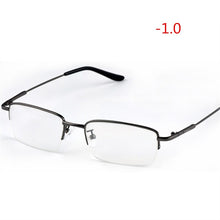 Load image into Gallery viewer, YOOSKE Finished Myopia Glasses Women Men Half Frame Sutdent Short-sight Eyewear -1.0 -1.5 -2. 0 -2.5 -3.0 -4.0 -4.5 -6.0