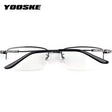 Load image into Gallery viewer, YOOSKE Finished Myopia Glasses Women Men Half Frame Sutdent Short-sight Eyewear -1.0 -1.5 -2. 0 -2.5 -3.0 -4.0 -4.5 -6.0