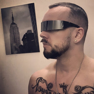 YOOSKE Funny Futuristic Wrap Around Monob Costume Sunglasses Mask Novelty Glasses Halloween Party Party Supplies Decoration