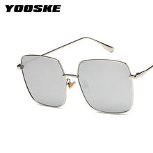 Carica l&#39;immagine nel visualizzatore di Gallery, YOOSKE  Metal Sunglasses Women Men Square Sun Glasses Ladies Shades Gradient Eyewear UV400 Colored Goggles Gold Silver
