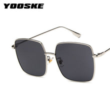 Carica l&#39;immagine nel visualizzatore di Gallery, YOOSKE  Metal Sunglasses Women Men Square Sun Glasses Ladies Shades Gradient Eyewear UV400 Colored Goggles Gold Silver