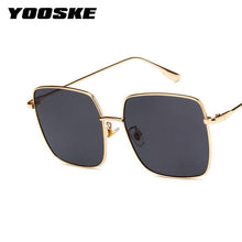 Carica l&#39;immagine nel visualizzatore di Gallery, YOOSKE  Metal Sunglasses Women Men Square Sun Glasses Ladies Shades Gradient Eyewear UV400 Colored Goggles Gold Silver