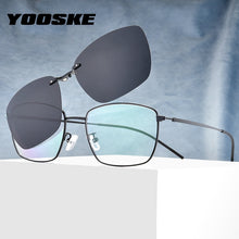 Load image into Gallery viewer, YOOSKE Magnetism Polarized Sunglasses Men Women Clip On Glasses Prescription Eyewear Metal Frames Optical Eyeglass