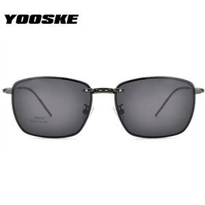 YOOSKE Magnetism Polarized Sunglasses Men Women Clip On Glasses Prescription Eyewear Metal Frames Optical Eyeglass