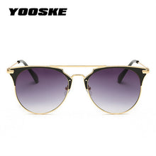 Load image into Gallery viewer, YOOSKE Mirror Rose Gold Sunglasses Women Round  Brand Female Sun Glasses Ladies Star Style Shades For Women
